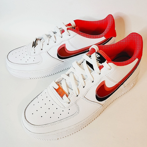 Nike Air Force 1 LV8 GS Double Swoosh Bright Crimson CW1574-101 Size 6.5 New - Picture 11 of 12